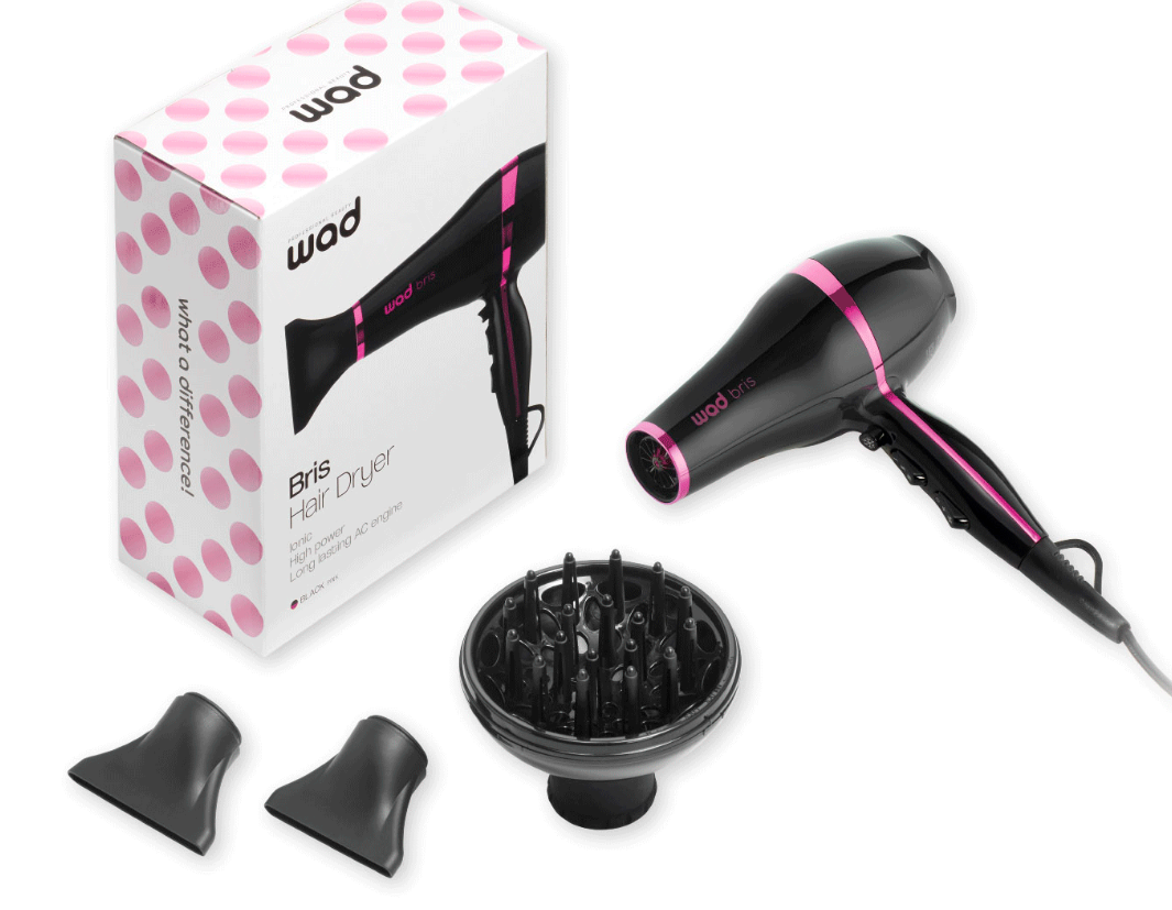 WAD BRIS Negro/Rosa Secador profesional